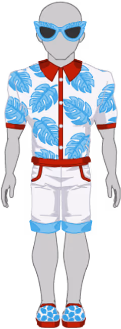 Leafy Beach Set
