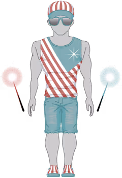 Stars And Stripes Vintage Set