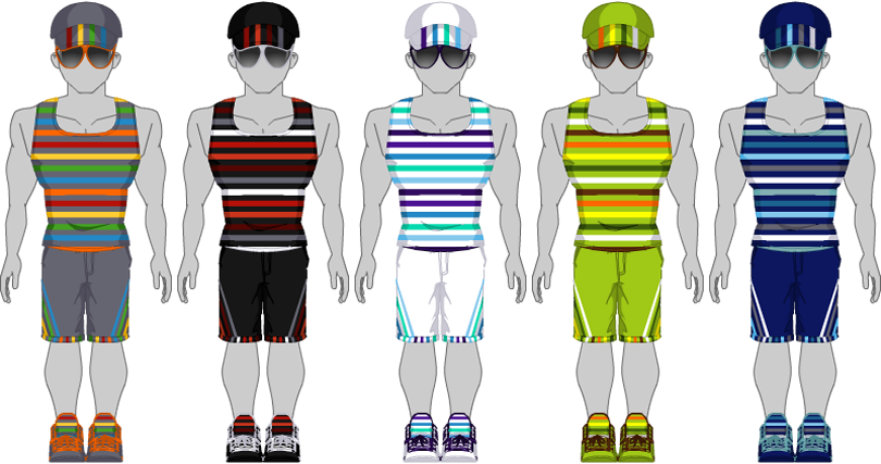 Sweet And Striped Set - Male